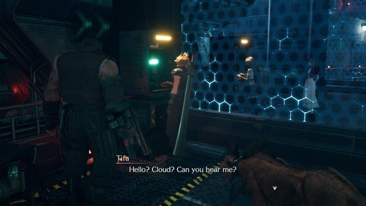 Nieco dalej natkniesz się na kolejną siatkę, po której Red będzie mógł przejść na drugą stronę - Final Fantasy VII Remake: Deliverance from Chaos - solucja - Final Fantasy VII Remake - poradnik do gry