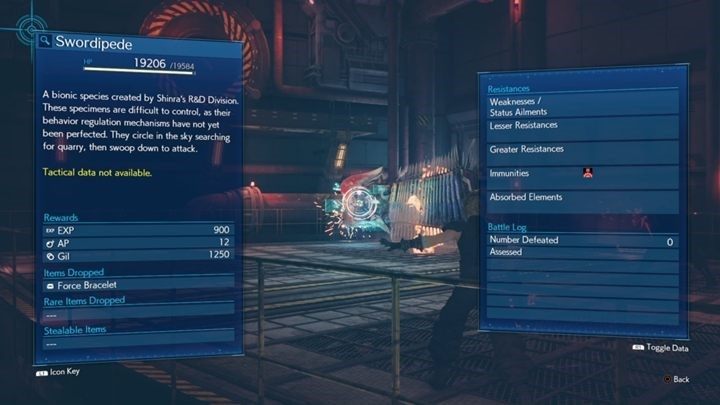 Idąc dalej natkniesz się na wroga Swordipede - Final Fantasy VII Remake: Deliverance from Chaos - solucja - Final Fantasy VII Remake - poradnik do gry