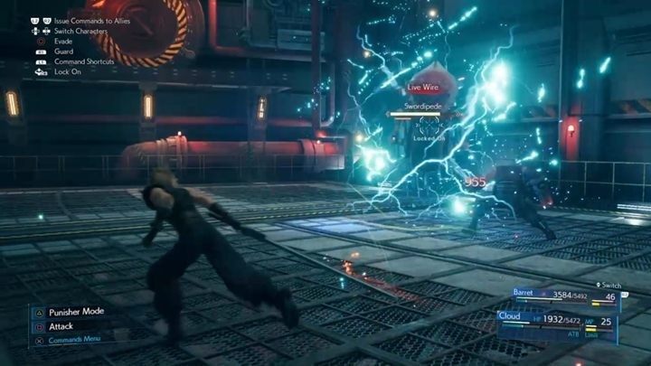 Przeciwnik wspina się również po ścianach, co mocno komplikuje walkę - najlepiej atakować go głównie z pomocą Barreta i Command Clouda - Final Fantasy VII Remake: Deliverance from Chaos - solucja - Final Fantasy VII Remake - poradnik do gry