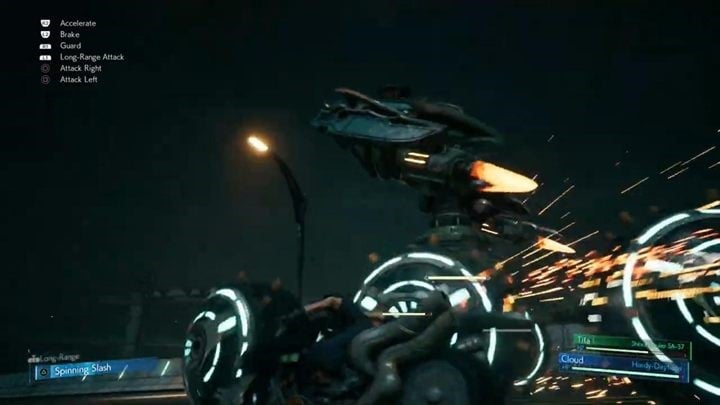 Po pewnym czasie zjawi się wielki robot, który jest znacznie silniejszym przeciwnikiem - Final Fantasy VII Remake: Destinys Crossroads - solucja - Final Fantasy VII Remake - poradnik do gry