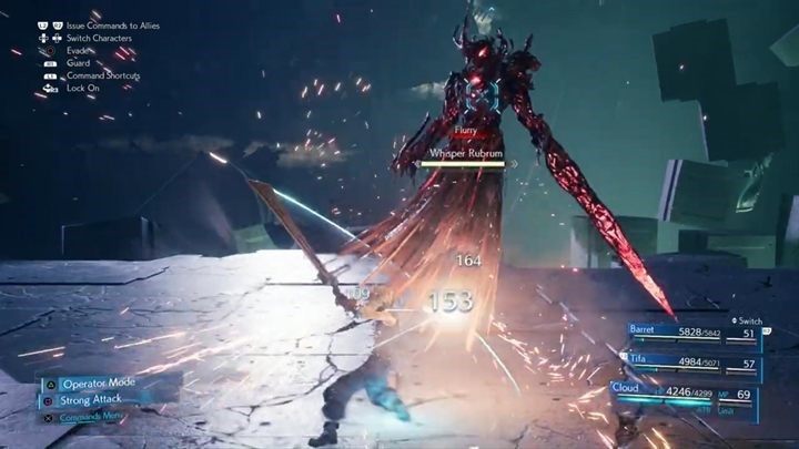 Pierwszą walkę stoczysz z Whisperami: Wshiper Rubrum, Whisper Viridi oraz Whisper Croceo - Final Fantasy VII Remake: Destinys Crossroads - solucja - Final Fantasy VII Remake - poradnik do gry