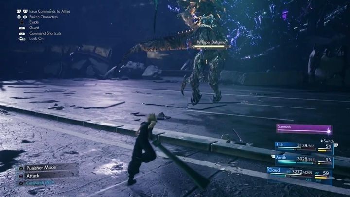 W pewnym momencie wrogowie scalą się ze sobą i stworzą Whisper Bahamuta - Final Fantasy VII Remake: Destinys Crossroads - solucja - Final Fantasy VII Remake - poradnik do gry