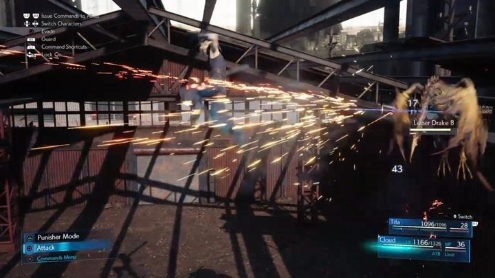 Po drodze spotkasz kilka grupek pomniejszych przeciwników, jednak Twoim głównym celem są dwie grupy Lesser Drakes - Final Fantasy VII Remake: Nuisance in the Factory - solucja, quest - Final Fantasy VII Remake - poradnik do gry