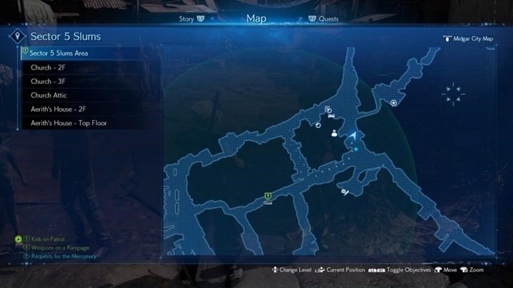 Twoim zadaniem jest odnalezienie pięciorga dzieci, które wyszły na miasto w celu jego patrolowania - Final Fantasy VII Remake: Kids on Patrol, solucja, quest - Final Fantasy VII Remake - poradnik do gry