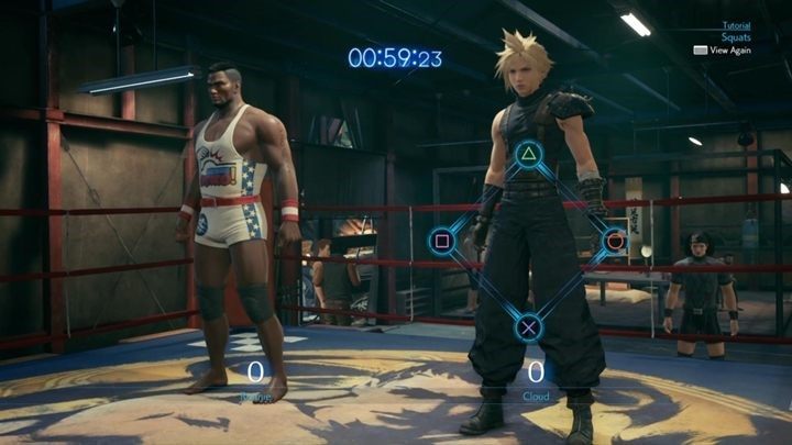 Zadanie poboczne Remake Burning Thighs polega na wykonywaniu przysiadów - Final Fantasy VII Remake: Burning Thighs, solucja, quest - Final Fantasy VII Remake - poradnik do gry