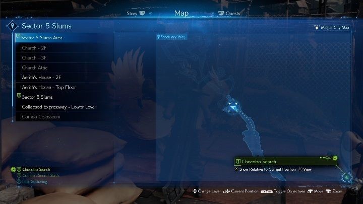 Drugi Chocobo czeka na Ciebie w Sector 5 Slums Area - Sanctuary Way - Final Fantasy VII Remake: Chocobo Search, solucja, quest - Final Fantasy VII Remake - poradnik do gry