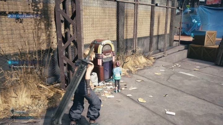 Zadanie The Power of Music otrzymasz od Betty, która chce pocieszyć ludzi z pomocą muzyki - Final Fantasy VII Remake: The Power of Music, solucja, quest - Final Fantasy VII Remake - poradnik do gry