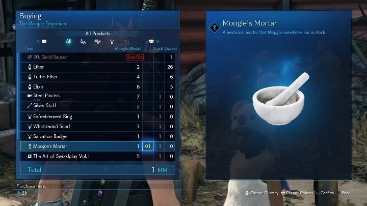 Drugi potrzebny przedmiot zakupisz w Moogle Emporium w Kids Hideout - Final Fantasy VII Remake: Secret Medicine, solucja, quest - Final Fantasy VII Remake - poradnik do gry