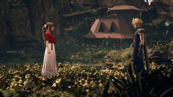 Na łące będziesz świadkiem bardzo klimatycznej rozmowy pomiędzy Cloudem i Aerith - Final Fantasy VII Remake: The Language of Flowers - discoveries, solucja - Final Fantasy VII Remake - poradnik do gry