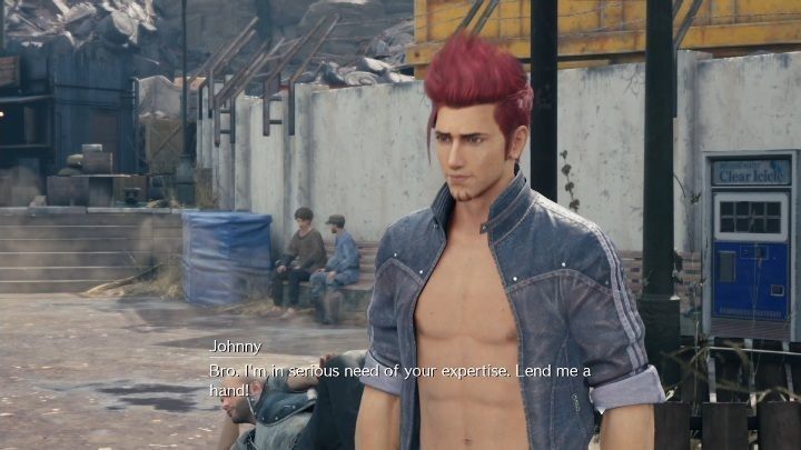 Gdy trafisz do miasta w Chapter 14, w pewnym momencie spotkasz Johnnyego, który zleci Ci misję Tomboy Bandit - Final Fantasy VII Remake: Johnnys Stolen Wallet - discoveries, solucja - Final Fantasy VII Remake - poradnik do gry