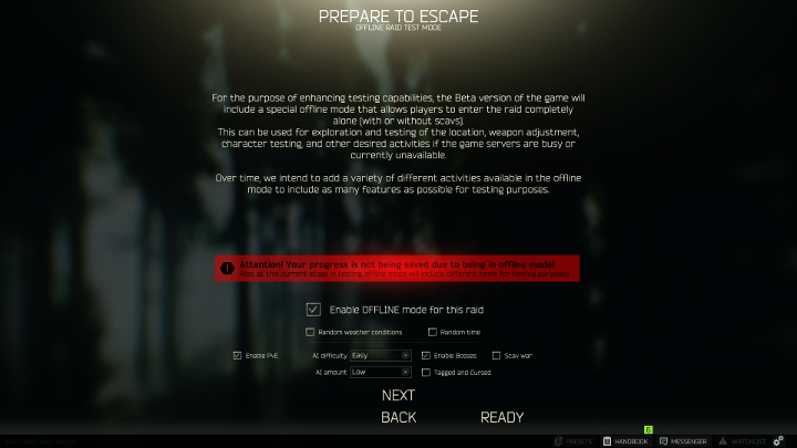 Trening w trybie offline powinien być Twoim pierwszym krokiem w Escape from Tarkov. - Jak najlepiej zacząć w grze Escape from Tarkov? - Escape from Tarkov - poradnik do gry