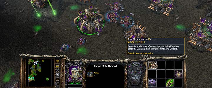Nekromanta to twoja podstawową jednostka czarująca. Przyzwanie Szkieletów jest niezwykle przydatną umiejętnością, która w krótkim czasie może wzmocnić twoją armię. - Wieczne Królestwo | Solucja Warcraft 3 Reforged - Warcraft 3 Reforged - poradnik do gry