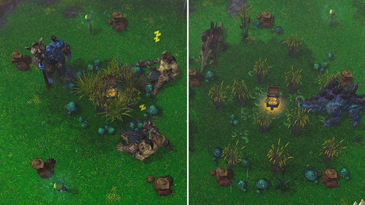 Musisz odnaleźć dwa składniki do oczyszczenia źródła zdrowia. Do pokonania strażników na północ i południe od źródła, potrzebujesz sporej grupy żołnierzy. - Jeźdźcy burzy | Solucja Warcraft 3 Reforged - Warcraft 3 Reforged - poradnik do gry