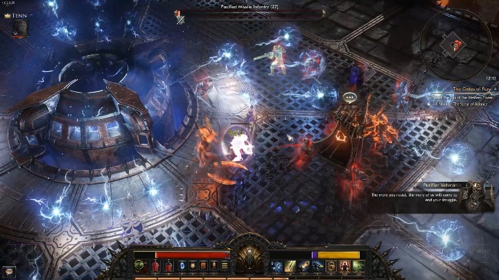 Już na starcie boss stoi ze swoimi sojusznikami - Nikolas. The Spear of Balance | Boss w grze Wolcen - Wolcen Lords of Mayhem - poradnik do gry