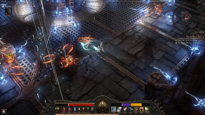 W walce przeszkadzać Ci będzie również maszyna, która stale będzie wyrzucać z siebie pociski - Nikolas. The Spear of Balance | Boss w grze Wolcen - Wolcen Lords of Mayhem - poradnik do gry