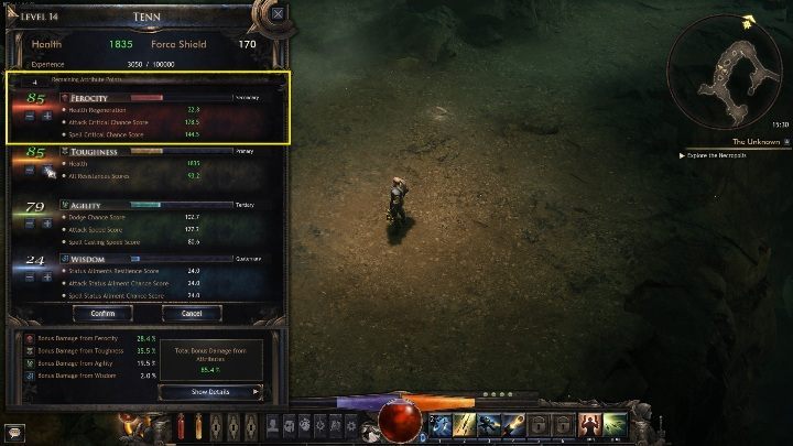 Wpływa na regenerację zdrowia, szanse na atak krytyczny oraz na krytyczne zaklęcia - Atrybuty postaci w grze Wolcen - Wolcen Lords of Mayhem - poradnik do gry