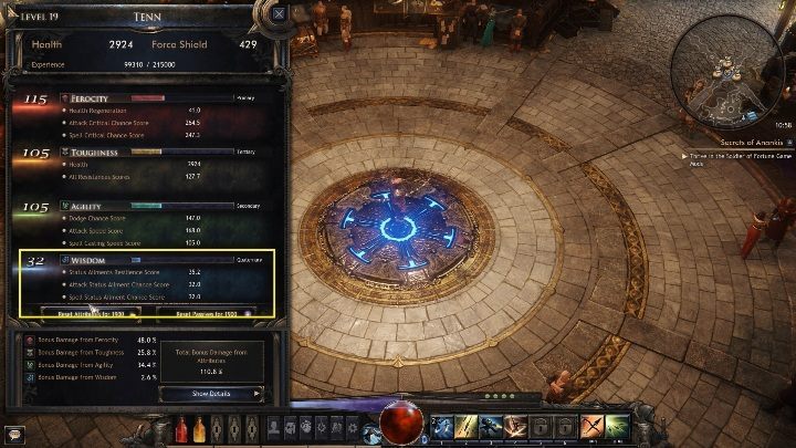 Wpływa na odporność na negatywne efekty oraz na szansę na ataki z efektem negatywnym - Atrybuty postaci w grze Wolcen - Wolcen Lords of Mayhem - poradnik do gry