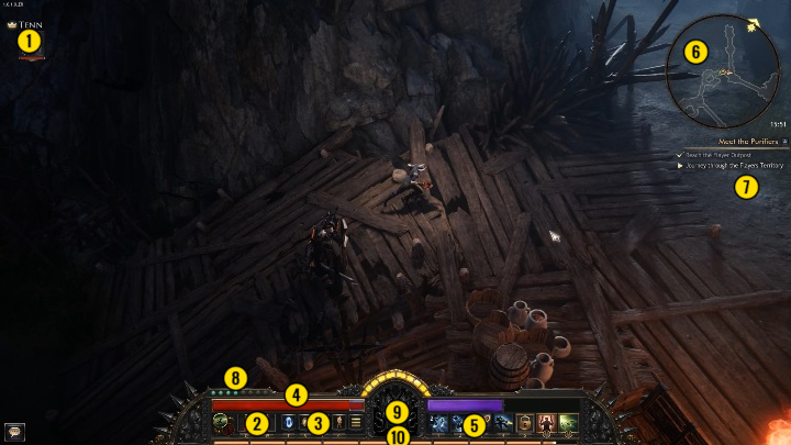 W tym miejscu możesz sprawdzić, jaki poziom ma Twój bohater - Interfejs w grze Wolcen - Wolcen Lords of Mayhem - poradnik do gry