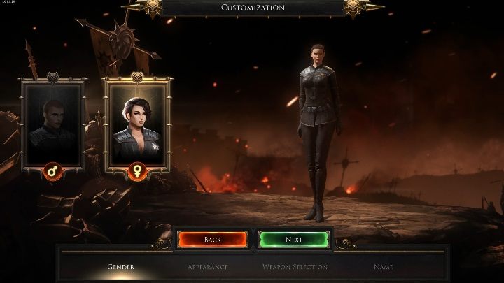 Pierwszym krokiem do stworzenia swojego bohatera jest wybór jego płci - Tworzenie postaci w grze Wolcen - Wolcen Lords of Mayhem - poradnik do gry