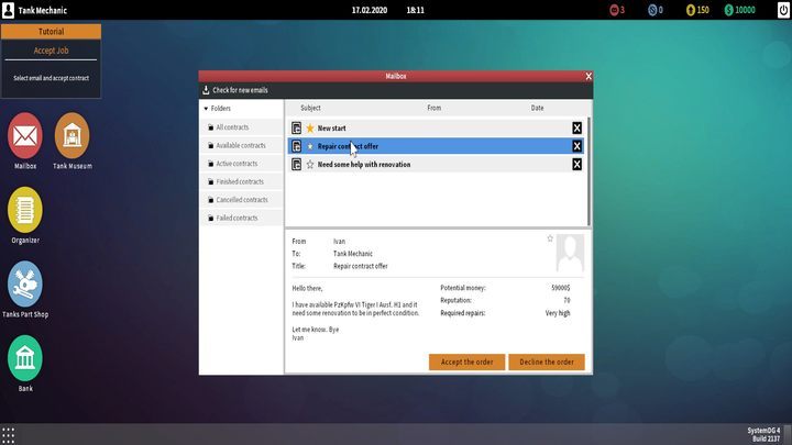 Mimo, że potencjalny dochód jest dość wysoki, zwróć uwagę również na koszt napraw. - Porady na start do Tank Mechanic Simulator - Tank Mechanic Simulator - poradnik do gry