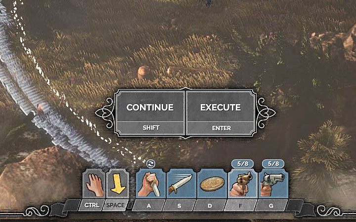 Gra będzie ci na bieżąco przypominała jakie klawisze są używane do aktywowania najważniejszych akcji - Desperados 3: Sterowanie - Desperados 3 - poradnik do gry