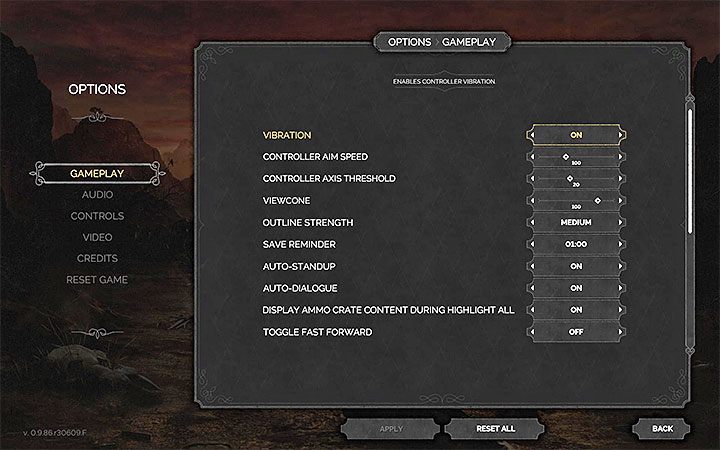 Gra Desperados 3 nie posiada odrębnej zakładki wyłącznie z samymi ustawieniami sterowania - Desperados 3: Sterowanie - Desperados 3 - poradnik do gry