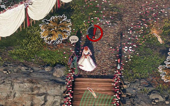 Szybko zbliż się do służącej, wejdź w tryb interakcji (w wersji na PC wciśnij CTRL) i kliknij na kobiecie żeby ją okraść i zdobyć klucz - Desperados 3: Zakradnij się Kate do biura burmistrza, 4 Misja - solucja - Desperados 3 - poradnik do gry