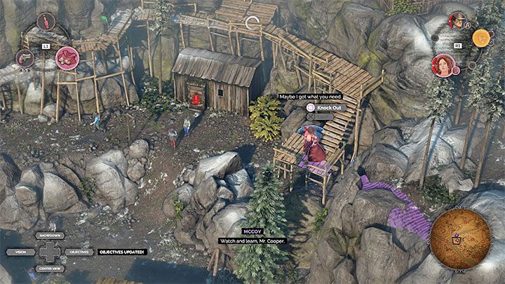 Zadaniem tym możesz zająć się dopiero po tym jak zdobędziesz dynamit na strzelnicy (M6,3) lub w kamieniołomie (M6,2) - Desperados 3: Podłóż i zdetonuj dynamit, 6 Misja - solucja, opis przejścia - Desperados 3 - poradnik do gry