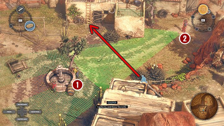 Zmagania rozpoczynasz dokładnie w tym samym miejscu, w którym zakończyła się misja 1 (M7,1) - Desperados 3: Dotrzyj do kaplicy, 7 Misja - solucja, opis przejścia - Desperados 3 - poradnik do gry