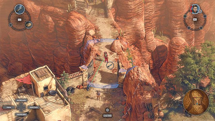 Zeskocz z dachu żeby wylądować tuż obok przeciwnika, na któym niedawno użyłeś monety - Desperados 3: Dotrzyj do kaplicy, 7 Misja - solucja, opis przejścia - Desperados 3 - poradnik do gry