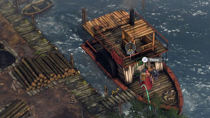 Docelowo musisz dotrzeć wszystkimi bohaterami do zacumowanej w dokach łodzi (M8,17) - Desperados 3: Wydostań się łodzią z miasteczka, 8 Misja - solucja - Desperados 3 - poradnik do gry