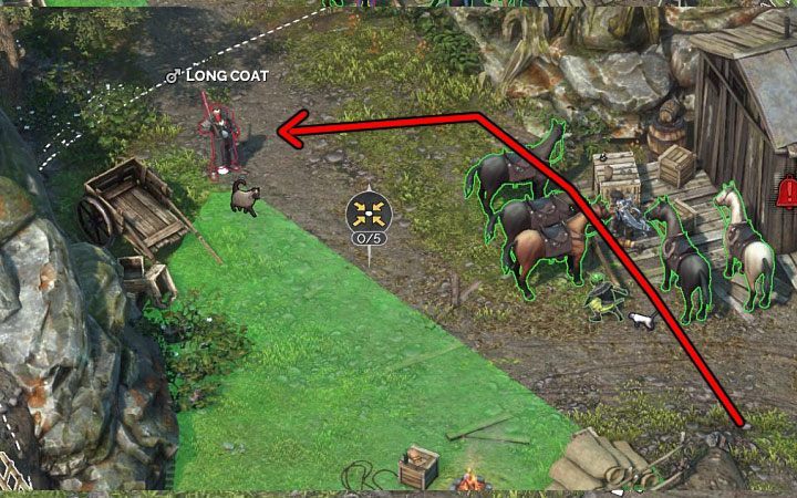 Przeciwnika Long Coat pilnującego wyjścia z mapy (M9,20) najlepiej zostawić sobie na sam koniec - Desperados 3: Ucieknij z mapy, 9 Misja - solucja, opis przejścia - Desperados 3 - poradnik do gry