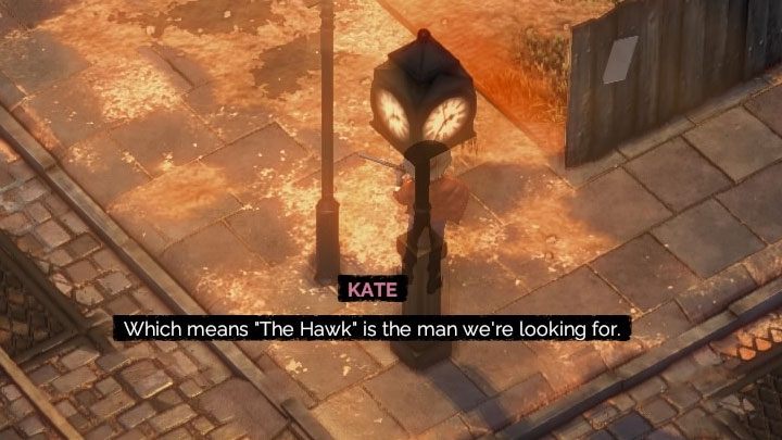 Musisz połączyć wiedzę pozyskaną z obu kategorii rozmów - pierwsze rozmowy dotyczyły pseudonimów podejrzanych, a drugie tego czy dany podejrzany otrzymał list na temat poszukiwanego Waynea - Desperados 3: Zdobądź przebranie, podsłuchaj rozmowy - solucja, opis przejścia - Desperados 3 - poradnik do gry