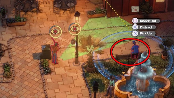 Na okradzenie Irvinga najlepiej zdecydować się po odwróceniu uwagi / oślepieniu / wyeliminowaniu Long Coata i po tym jak podejrzany usiądzie na ławce - Desperados 3: Sprawdź 3 podejrzanych - solucja, opis przejścia - Desperados 3 - poradnik do gry