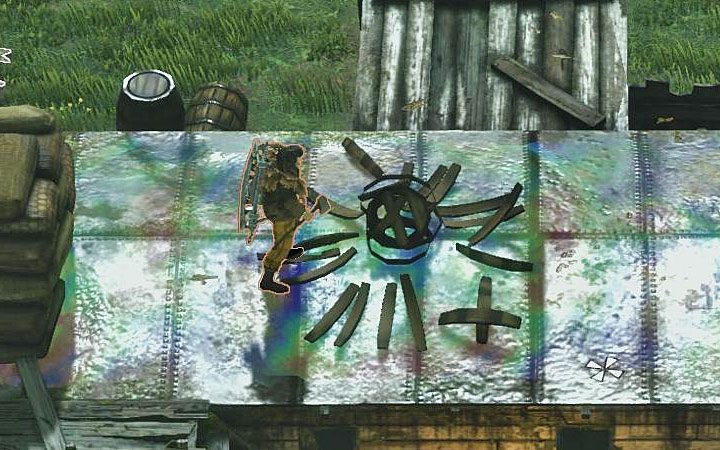 Ostatni przeciwnik z północnego obozowiska pilnuje dwóch skrzyń z amunicją (M11,7) - Desperados 3: Zinfiltruj i podpal Królową, 11 Misja - solucja, opis przejścia - Desperados 3 - poradnik do gry