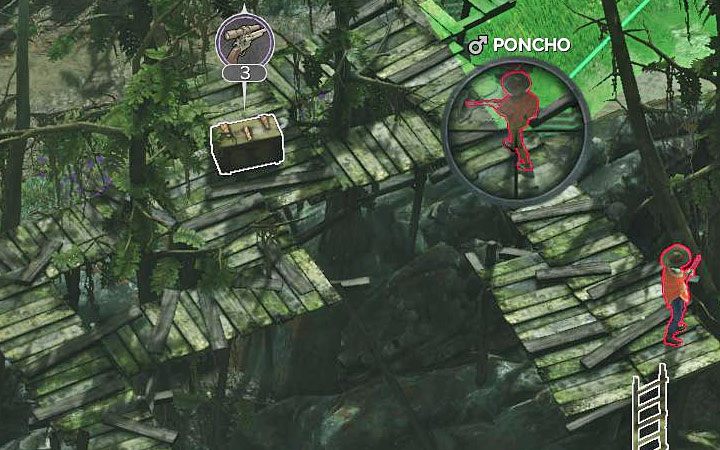 Chodzącego snajpera z górnych kładek (M11,8) również możesz zastrzelić - Desperados 3: Dotrzyj wszystkimi bohaterami do wioski, 11 Misja - solucja - Desperados 3 - poradnik do gry