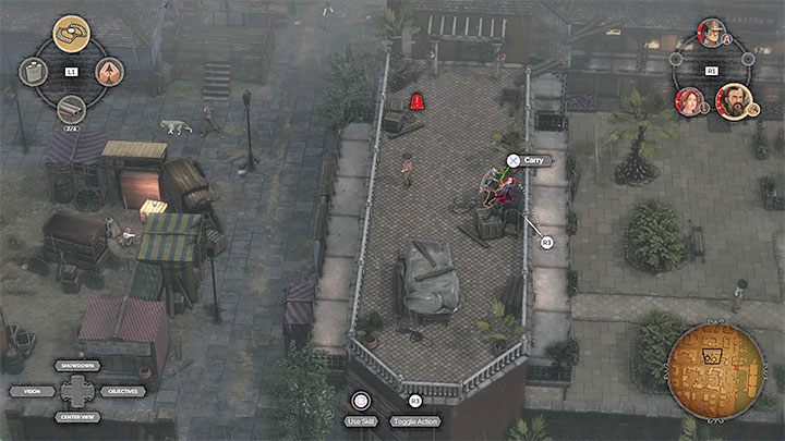 W dotarciu do przebrania pomoże ci pozbycie się jak największej liczby przeciwników z dachów domu uciech - Desperados 3: Omiń posterunek i pozyskaj przebranie - 12 Misja - solucja - Desperados 3 - poradnik do gry