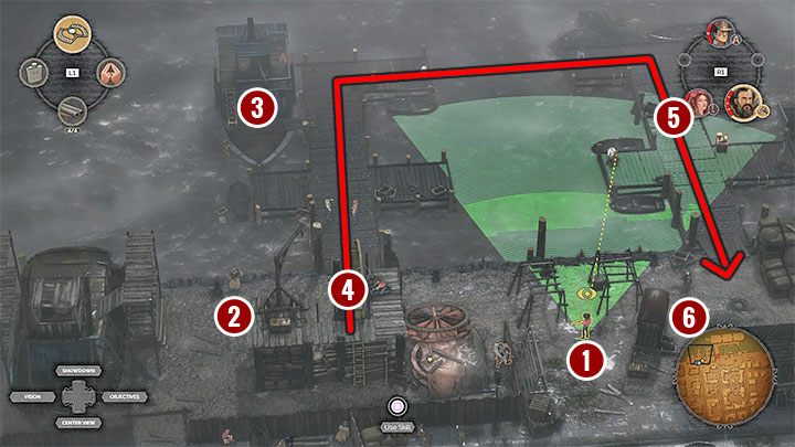 Wyrusz dalej eliminując po drodze pojedynczego śpiącego wartownika - Desperados 3: Dotrzyj do przystani - 12 Misja - solucja, opis przejścia - Desperados 3 - poradnik do gry