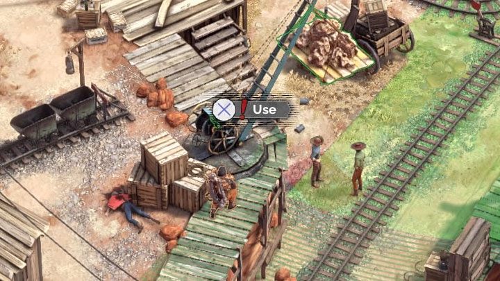 Tematem uwolenienia 2 pozostałych bohaterów możesz zająć się po dotarciu do tylnego obszaru kopalni (M13,14) - Desperados 3: Uwolnij Kate i Coopera, zdetonuj wagonik - solucja, opis przejścia - Desperados 3 - poradnik do gry