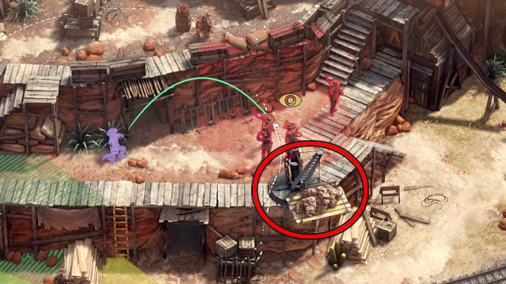 Postaraj się najpierw pozbyć wszystkich zwykłych przeciwników oraz wrogów w ponczo z tej okolicy - Desperados 3: Uwolnij Kate i Coopera, zdetonuj wagonik - solucja, opis przejścia - Desperados 3 - poradnik do gry