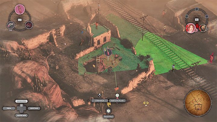 Podobny schemat zachowania stosuj przy kolejnych przeciwnikach stojących wzdłuż torów i dodatkowo jeśli 2 wrogów stoi po tej samej stronie torów to pomagaj sobie perfumami Kate do oślepienia jednego z nich - Desperados 3: Zdobądź przebranie dla Kate - solucja, opis przejścia - Desperados 3 - poradnik do gry