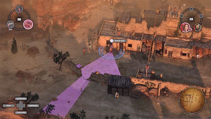 Ten wariant zakłada dotarcie do wozu znajdującego się na terenie miasteczka (M14,4) po to żeby go przepchnąć Sanchezem - Desperados 3: Zablokuj tory kolejowe - solucja, opis przejścia - Desperados 3 - poradnik do gry