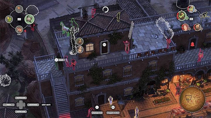 Do wyeliminowania są trzy duże grupy przeciwników przebywających na górnych poziomach posiadłości (M15,19) - Desperados 3: Ogłusz i porwij Devitta - solucja, opis przejścia - Desperados 3 - poradnik do gry