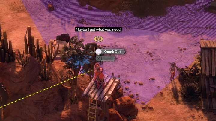 Niezależnie czy rozprawiłeś się z trzyosobowym patrolem czy też nie zajmij się odwracaniem uwagi, odciąganiem i eliminowaniem wrogów stojących po obu stronach małego wąwozu - Desperados 3: Dotrzyj do cmentarnej bramy - solucja, opis przejścia - Desperados 3 - poradnik do gry