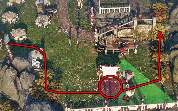 Teraz musisz przekraść się do ściany bluszczu zlokalizowanej za schodami (M4,12) - Desperados 3: Dotrzyj Cooperem do biura burmistrza, 4 Misja - solucja - Desperados 3 - poradnik do gry