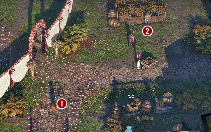 Po obejrzeniu cut-scenki Cooper i Kate znajdą się na północnym balkonie (M4,2), czyli tym samym gdzie wcześniej oślepiało się przeciwnika w ponczo - Desperados 3: Ucieknij z posiadłości, 4 Misja - solucja, opis przejścia - Desperados 3 - poradnik do gry