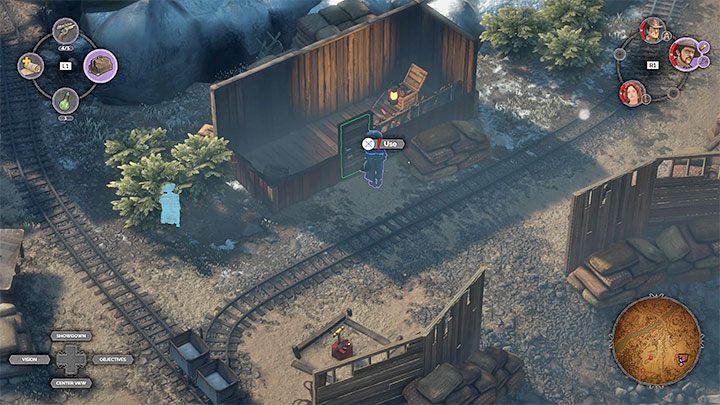 To oraz kolejne wyzwanie wzajemnie wykluczają się, albowiem po zabraniu dynamitu z jednej z 2 możliwych lokacji otrzymasz automatycznie kolejny cel misji - Desperados 3: 6 Misja - mapa, odznaki/wyzwania - Desperados 3 - poradnik do gry