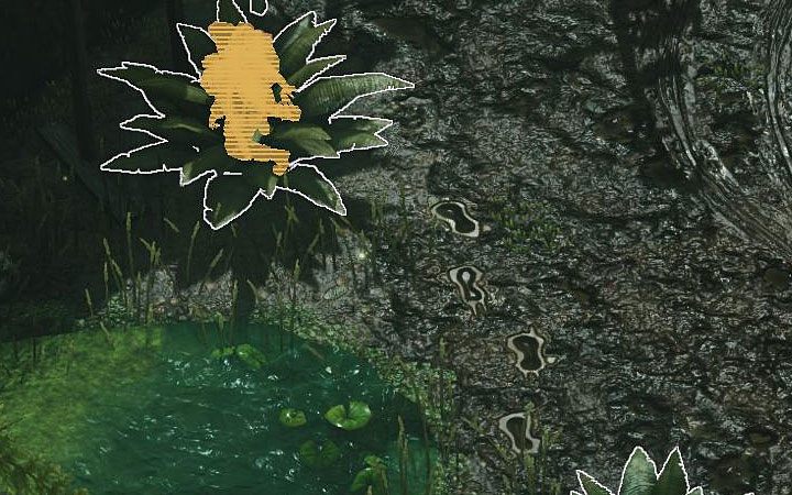 2) Na błotnistym podłożu przez jakiś czas pozostają ślady butów - przykład takiej sytuacji pokazuje powyższy obrazek - Desperados 3: 11 Misja - mapa, odznaki/wyzwania - Desperados 3 - poradnik do gry