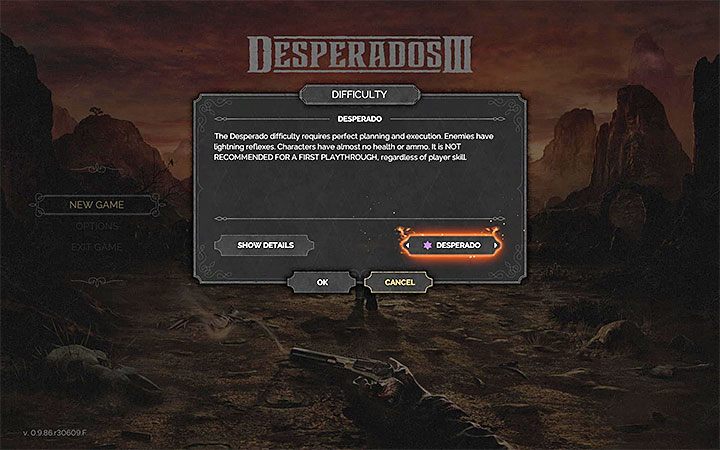 Desperados III oferuje cztery poziomy trudności - niski, średni, wysoki oraz najwyższy (Desperado) - Desperados 3: Porady na start - Desperados 3 - poradnik do gry