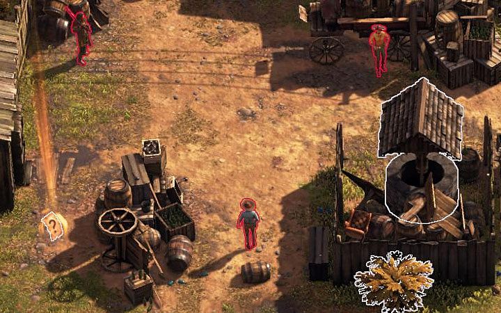 Jedną z najbardziej pomocnych opcji w grze Desperados III jest możliwość podświetlenia interaktywnych rzeczy i postaci z otoczenia poprzez pojedyncze wciśnięcie klawisza - Desperados 3: Porady na start - Desperados 3 - poradnik do gry